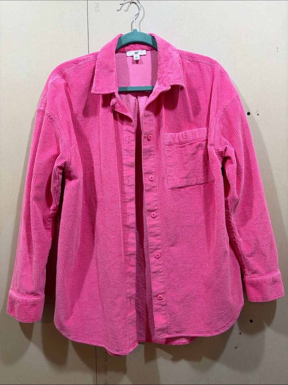 BP Nordstrom Hot Pink Corduroy Shirt/Jacket Size S
